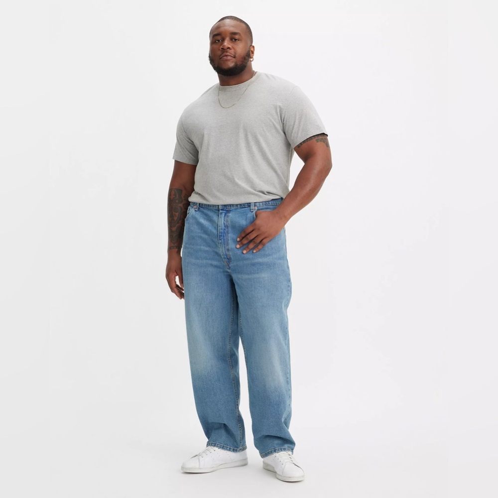 Levi’s 550 Relaxed Fit Mens Jeans 48x30 (Big & Tall) - Clif Light Wash - Stretch